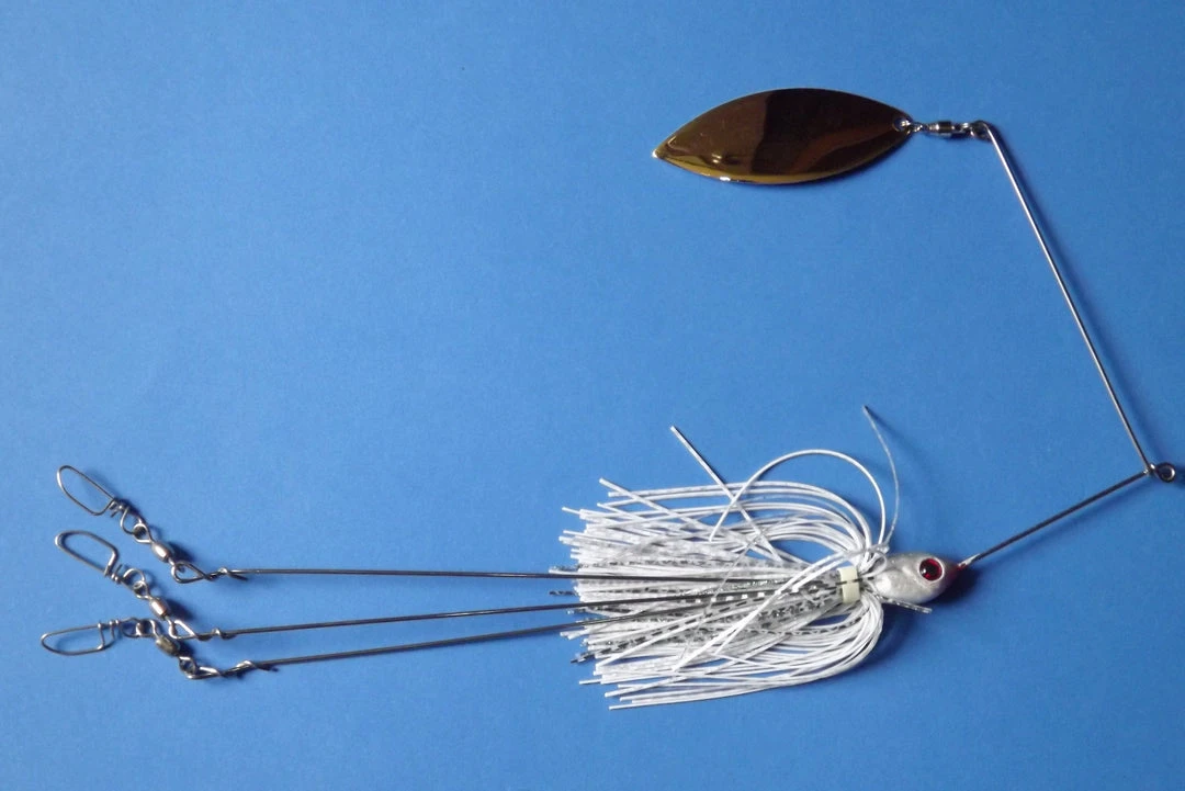 Big Eye Spinnerbaits Shad Spinnerbait Rig/Gold Blade 3 Big Eye Spinnerbaits Shad Spinnerbait Rig/Gold Blade