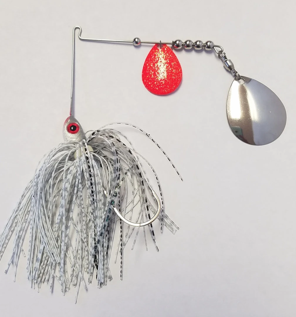 Big Eye Spinnerbaits Bass Lures Shad W/Red Silver Bass Spinnerbait 3 Big Eye Spinnerbaits Bass Lures Shad W/Red Silver Bass Spinnerbait