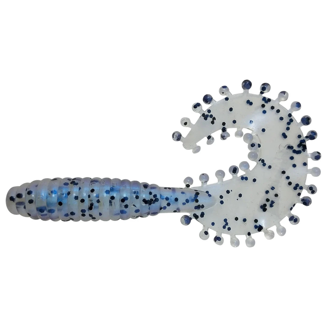 Acme Tackle Soft Baits 3" Tickle Grub Blue Pearl/ Salt 3 Acme Tackle Soft Baits 3" Tickle Grub Blue Pearl/ Salt