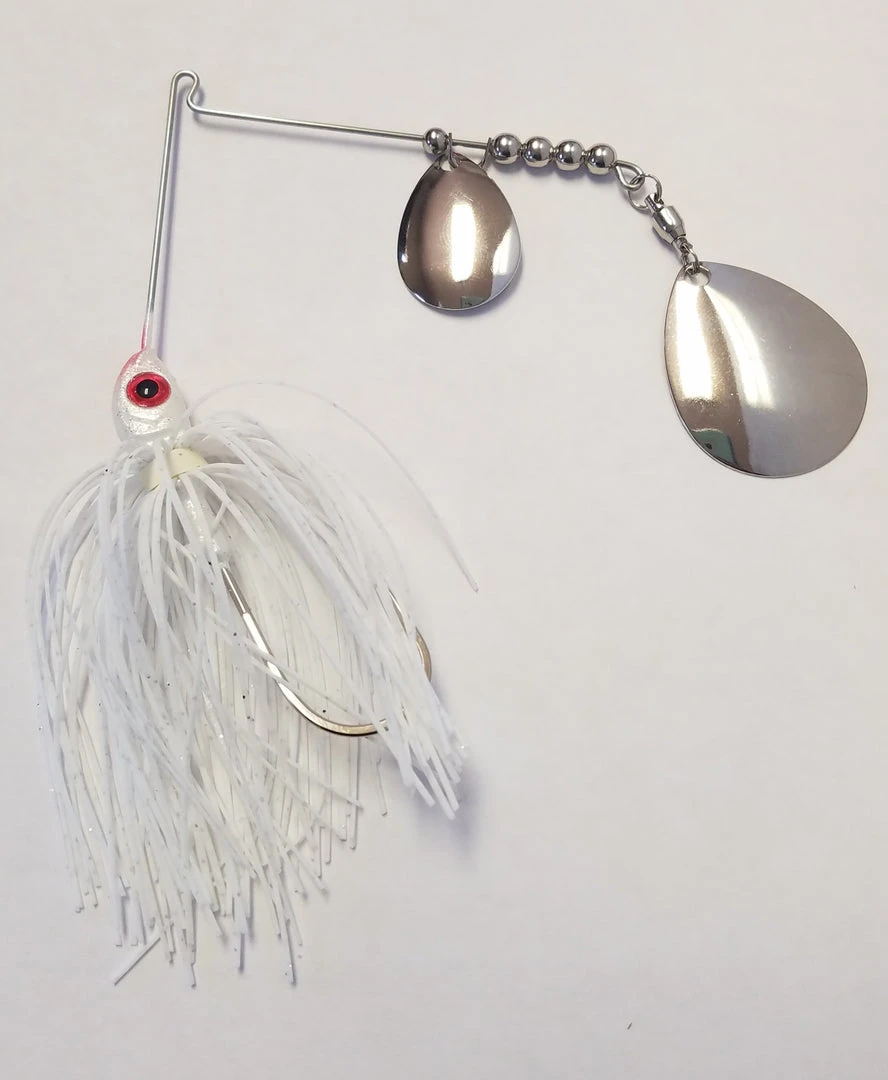 Big Eye Spinnerbaits Bass Lures White W/Silver Bass Spinnerbaits 3 Big Eye Spinnerbaits Bass Lures White W/Silver Bass Spinnerbaits
