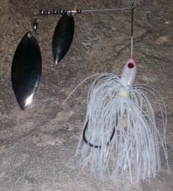 Big Eye Spinnerbaits 1/4 Oz White/Silver Blades Small Spinnerbaits