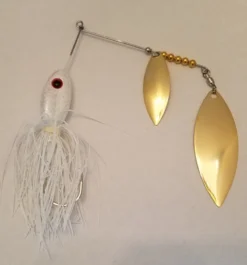Big Eye Spinnerbaits White/Gold Spinnerbait