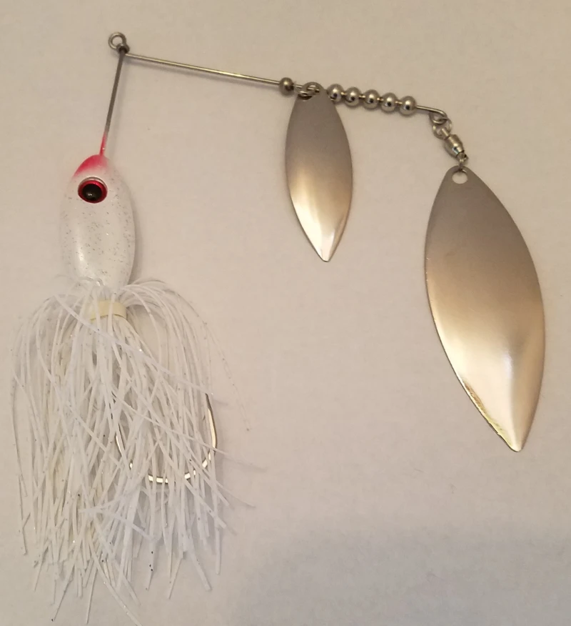 Big Eye Spinnerbaits White/Silver Spinnebaits 3 Big Eye Spinnerbaits White/Silver Spinnebaits